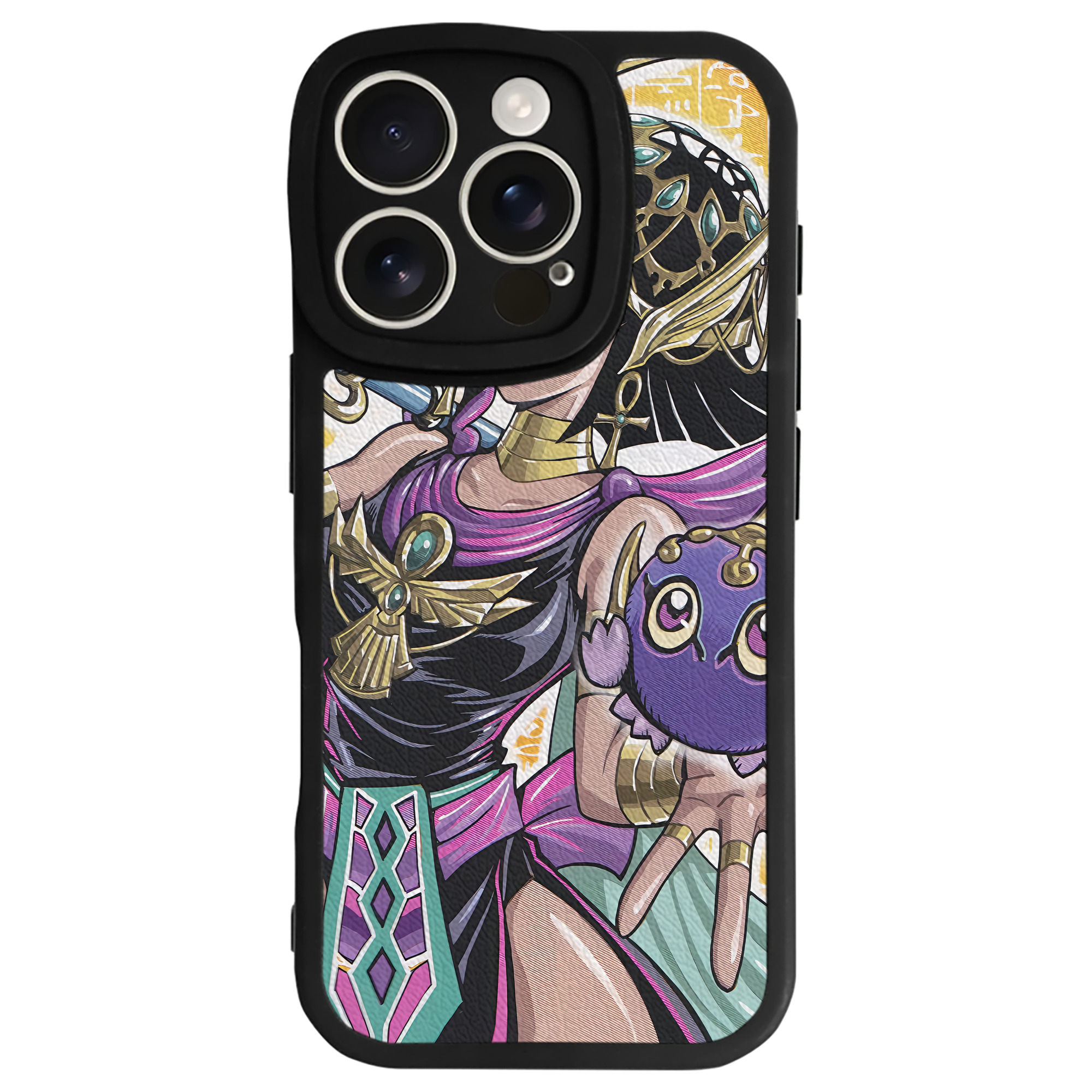 （画像用） 遊☆戯☆王 Yu-Gi-Oh! 【iPhone 16シリーズ対応】シリコンスマホケース（レザー調） 材質：シリコン